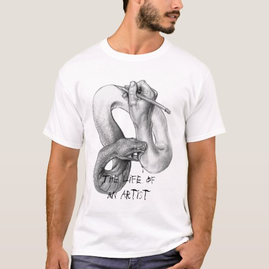 T-shirt La vie d'une chemise d'artiste (Devant)