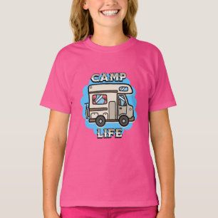 T-shirt La vie en camping-car   Camper rétro