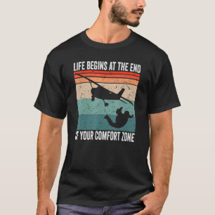 T-shirt La vie en parapente commence à la fin de votre con