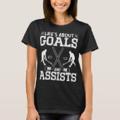 T-shirt La vie est au sujet des objectifs et aide l'amoure (Devant)