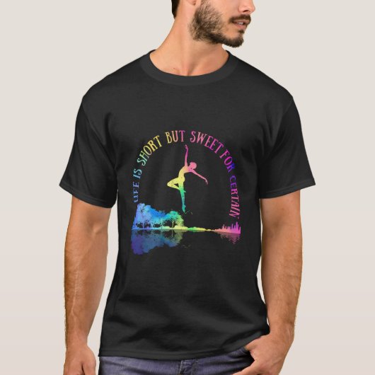 T-shirt La Vie Est Courte Mais Douce Pour Certaines Musiqu (Devant)