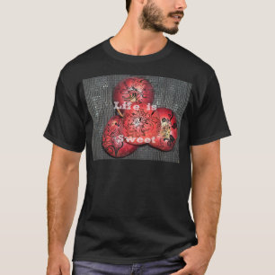 T-shirt La vie est douce Jolie pomme rouge design