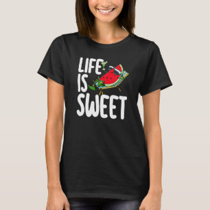 T-shirt La vie est douce Pastèque Les femmes aiment le mel
