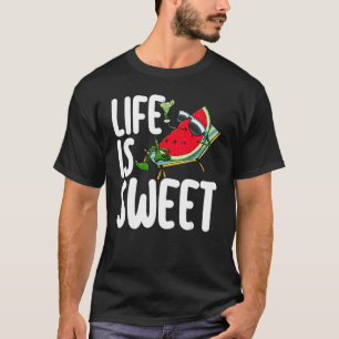 T-shirt La vie est douce pastèque Les femmes aiment les fr