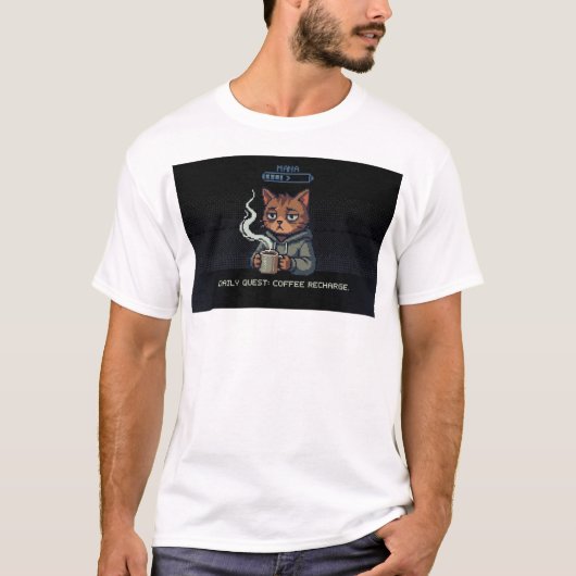 T-shirt La vie est en mode difficile – Mana restauré Pixel (Devant)