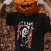 T-shirt La Vie Est Grave Drôle Grave Faucheuse Drôle Jeu S