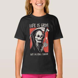 T-shirt La Vie Est Grave Drôle Grave Faucheuse Drôle Jeu S