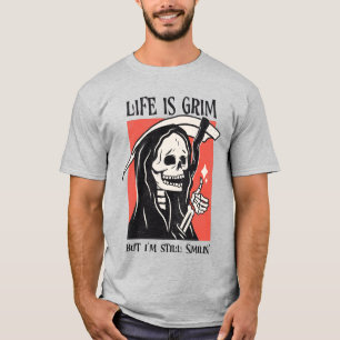 T-shirt La Vie Est Grave Drôle Grave Faucheuse Drôle Jeu S