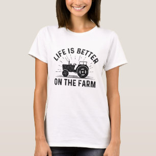 T-shirt La Vie Est Meilleure À La Ferme