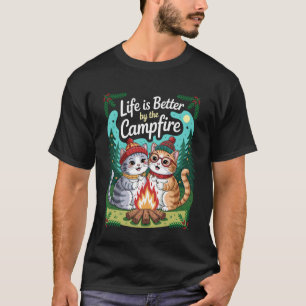 T-shirt La vie est meilleure au feu de camp Smores drôle d
