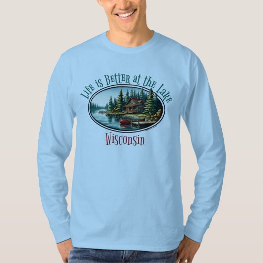 T-shirt La vie est meilleure au lac (Devant)