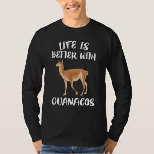 T-shirt La Vie Est Meilleure Avec Le Guanacos Animal