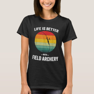 T-shirt La Vie Est Meilleure Avec Le Tir À Feu Cible Vinta