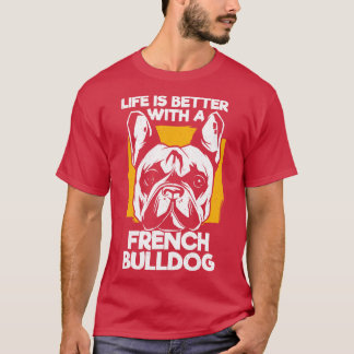 T-shirt La Vie Est Meilleure Avec Un Chien À Balle Françai
