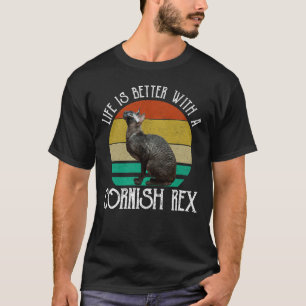 T-shirt La vie est meilleure avec un Cornish Rex