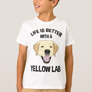 T-shirt La Vie Est Meilleure Avec Un Laboratoire Jaune