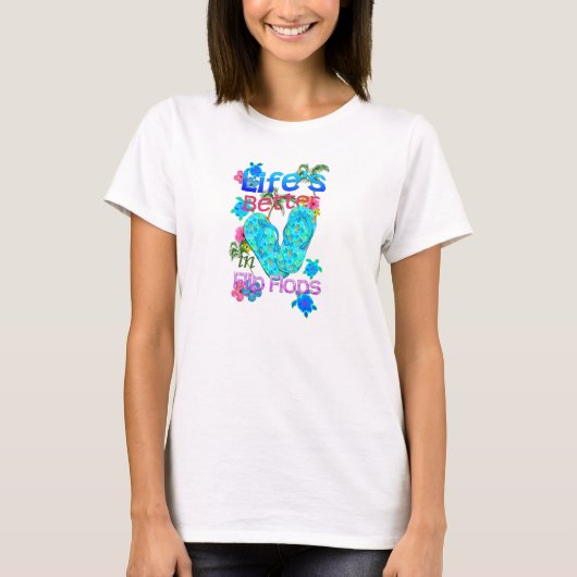 T-shirt La vie est meilleure dans des bascules (Devant)