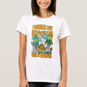 T-shirt La vie est meilleure dans la nature Les femmes bla