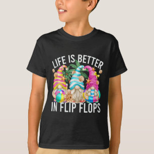 T-shirt La Vie Est Meilleure En Flip Flops Pour Les Filles