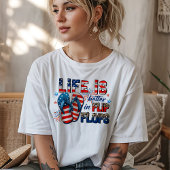 T-shirt La vie est meilleure en tongs 4 juillet