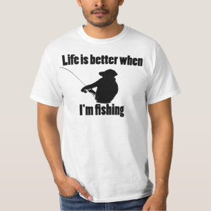 T-shirt La vie est meilleure quand je pêche