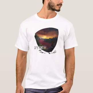 T-shirt La vie est meilleure sur les rochers.