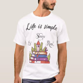 T-shirt la vie est simple - lecture (Devant)