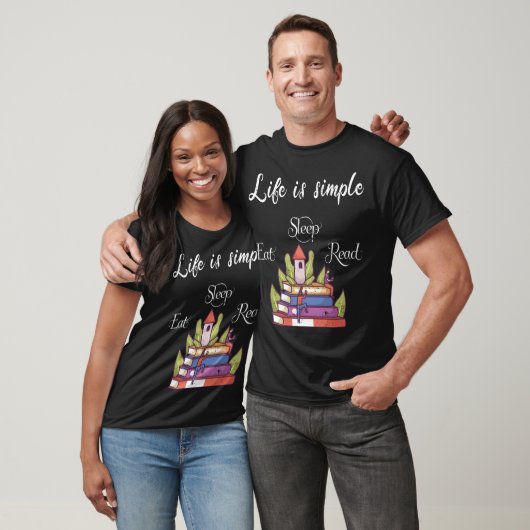 T-shirt la vie est simple - lecture (Unisexe)