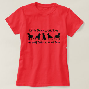 T-shirt La vie est simple, manger, dormir grand Danse, ani