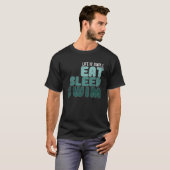 T-shirt La vie est simplement Manger Sleep Swim (Devant entier)