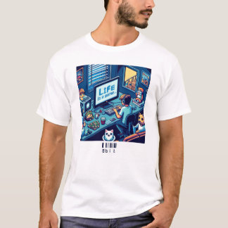 T-shirt La Vie Est Un Jeu. #Part2 (8bit) (maillot de joueu