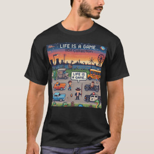 T-shirt La Vie Est Un Jeu. #Part2 (8bit) (maillot de joueu