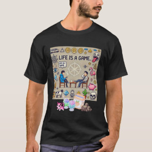 T-shirt La Vie Est Un Jeu. #Part2 (8bit) (maillot de joueu