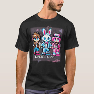 T-shirt La Vie Est Un Jeu. #Part2 (8bit) (maillot de joueu