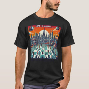 T-shirt La Vie Est Un Jeu. #Part2 (8bit) (maillot de joueu