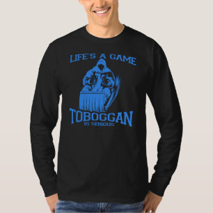 T-shirt La Vie Est Un Jeu Toboggan Sports D'Hiver Nouveaut