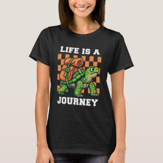 T-shirt La vie est un voyage femmes noir