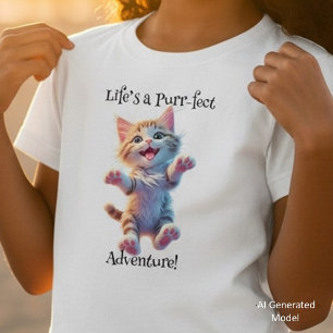 T-Shirt La vie est une aventure purr-faitement adorable - 