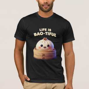 T-shirt La vie est une belle dumpling pun Bao-tiful Funny