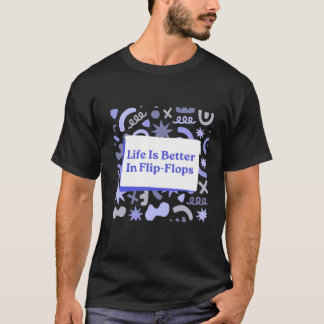 T-shirt "La vie est une plage en tongs"