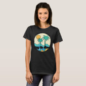 T-shirt La Vie Est Une Plage Profitez Des Vagues Tropical  (Devant entier)