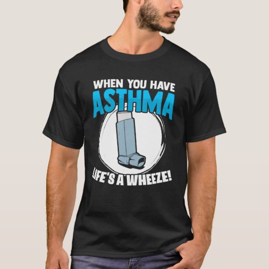 T-shirt La vie est une roue inhalée Allergie de l'asthme r (Devant)