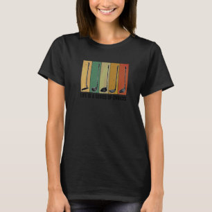 T-shirt La vie est une série de choix Joueur de golf Golfi