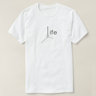 T-shirt La vie est une typographie de l'aiguille de l'horl