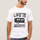 T-shirt La Vie Est Vantastique - Camping RV - Camper Van (Devant)