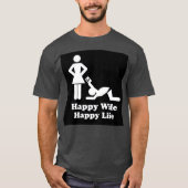 T-shirt la vie heureuse, épouse heureuse (Devant)