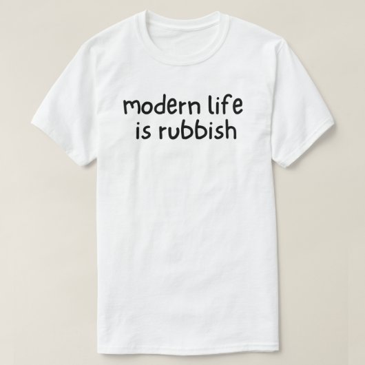 T-shirt La vie moderne est rubis (Design devant)