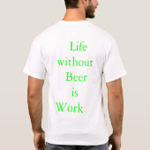 T-shirt la vie sans bière (Dos)