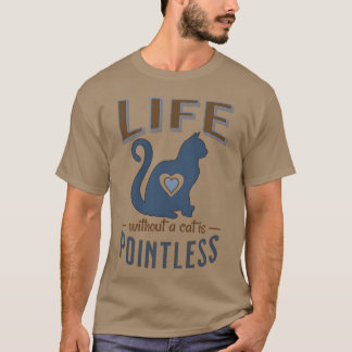 T-shirt La vie sans chat est inutile Chat Sleep navyblue