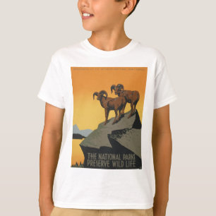 T-shirt La vie sauvage de conserve de parcs nationaux